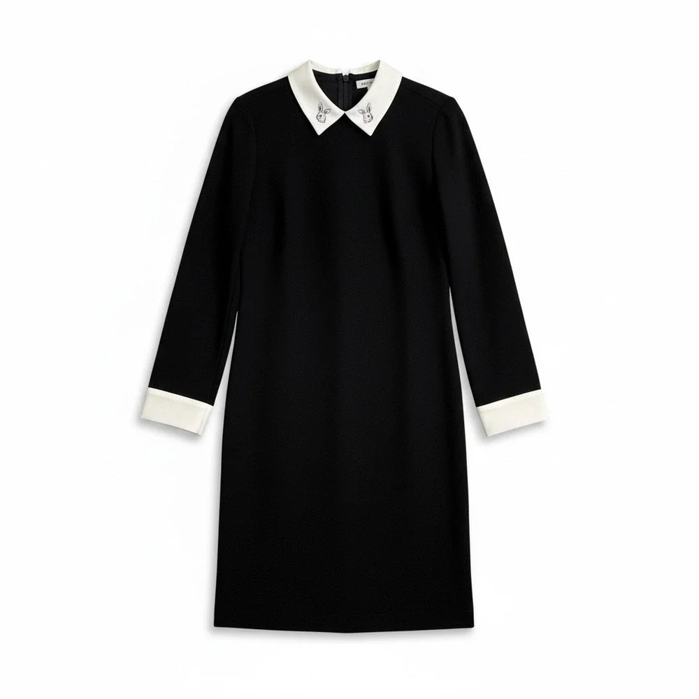 Victoria Beckham for Target Bunny Collar Shift Dress Size Small EUC - Picture 2 of 9